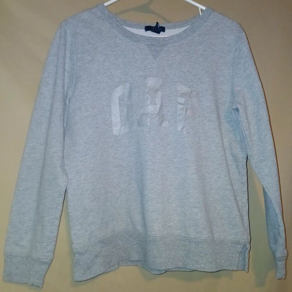 GAP Women's Classic Arch Logo Crewneck Sweatshirt - Heather Gray - Size Medium